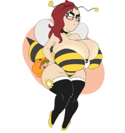 juiceinyoureye: Bee Bea and her giant B’s 👻Happy Hallowe’en! 👻 