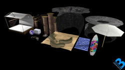 barbellsfm: Model Release: Barbell Laras Guard Prop Pack Custom made props used in the LG3 episodes, some of these prop never made it in but are still use useful like the cave structures etc. Enjoy scene building with these.  	beachbed_v1		beachbedcloth		