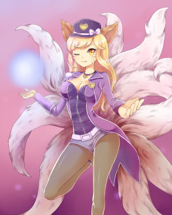 league-of-legends-sexy-girls:  Popstar Ahri by Reami