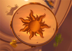 kristoffbjorgman:  Rapuzel’s Sun + Elsa’s Snowflake. 