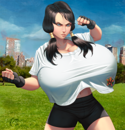 mangrowing: VIDEL   Always loved this look of her the most, why did she have to cut her hair?  DX …You stupid Gohan, what have you done?!Hoping she will be included in the DLC for the game DBFZ, I mean her not her assets, not holding my breath though