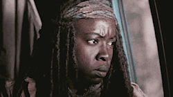haleysgareth:Michonne Week: Day 1Favorite Episode: A. (4x16) ↳”I was gone for a long time. But Andrea brought me back. And your dad did, and you did.” 