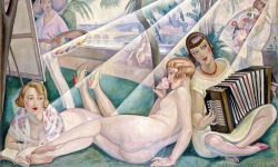 elshalarossa:  partialboner: Gerda Wegener,  A Summer Day, 1927 This is actually a portrait of me and @erotic-nonfiction and @sssshale hanging out tonight and making music together. 
