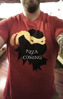 Somebody stop me from buying new shirts!!  But they are so cool,  I can&rsquo;t resist!!   the new movie is coming out next week ,  I will wear it when I&rsquo;ll go see the movie!!  And next time I&rsquo;ll go eat my pizza!