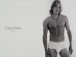 undie-fan-99:  Another throwback to the early 2000s with Australian model Travis Fimmel in white CK briefs for advertisement. 
