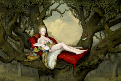 beautifulbizzzzarreart:  Ray Caesar’s fabulous surreal digital painting, ‘Mother &amp; Child’, 2013 in the March issue of Beautiful Bizarre Magazine - Current &amp; all back issues available from www.beautifulbizarre.net/shop 