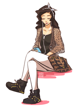 nikoniko808:  doodled asami based off of iahfy’s outfit :3 support me on patreon! 