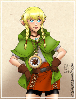 callmepo:  Since today was an artistic play day, went ahead and colored my inked Linkle image. Enjoy!   this cutie~ &lt;3