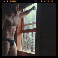 FAN PHOTO : SEXY bear in the woods @liam_bro86 in his #Charliebymz Microfiber “Black Grecian Classic Brief” #charliefan SHOP UNDERWEAR at www.charliebymz.com by draw44more on Flickr.