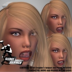  	SledgeHammer  proudly presents Tongue Plus Free, if you ever wanted more control over  your G3 character&rsquo;s tongue, a longer one, bend it, side it, wider&hellip;  here&rsquo;s the solution, and it&rsquo;s FREE!!! 10 Control Morphs for G3Female