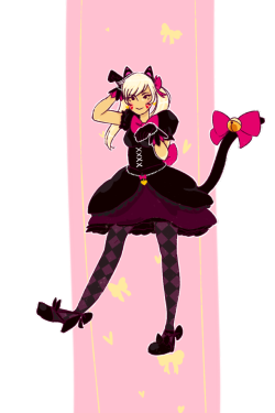 fawndeity:the ears and poofy outfit say tokyo mew mew but the hair and black cat say sailor moon