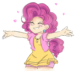 I wanted to practice coloring and shading so I colored your adorable human Pinkie Pie.  I’m sorry that I had to erase your watermark to make it work.(yourpinkoverlord)OMIGOSHthis would look right at home in a storybook!! 