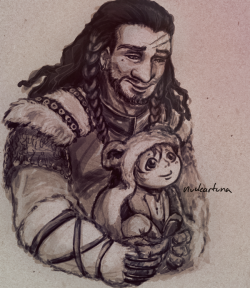 palladiumqueen:  Big Bear, Little Bear. The Great Bear of Eastmarch and Little Ulfric!! This is adorable and I am going to cry now. T.T Artist: http://aliothgrenwahl.deviantart.com/