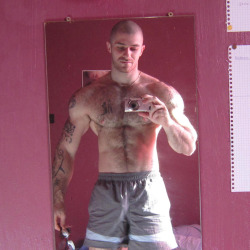 broodingmuscle:  Hey big bro, just thought you should know, just hulked out of the last hand-me-down shirt.  Glad Mom finally got the message, ‘cause I think it was starting to freak Dad out.  When he handed over his credit card and car keys, his