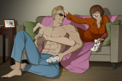 cryaotic:  nostopdasgay:  rachelannmillar:  One of the best fanarts I’ve ever seen in my whole life. Remember when Velma and Johnny kinda hooked up in the old Cartoon Network commercials? Well. This.  they are perfect  Christ I didn’t know I needed