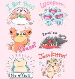pokemon-personalities:new line app pokemon stickers!!!
