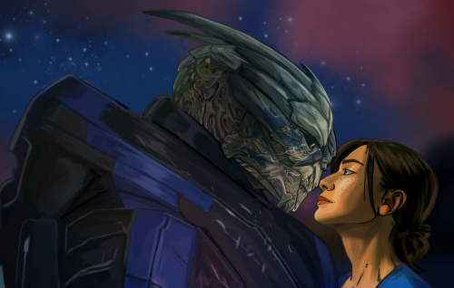 kaseyno:garrus and shepard commission 😙
