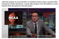 sbnation:  John Oliver does the John Oliver thing on the NCAA. And it’s great.