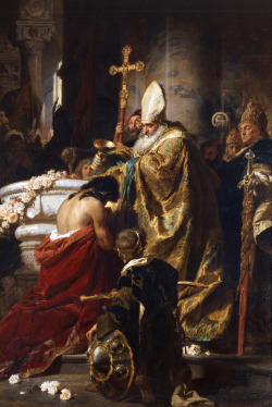 Baptism of Saint Stephen of Hungary  - Gyula Benczúr