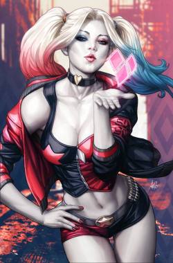 xombiedirge:  Harley Quinn #1 Variant cover by