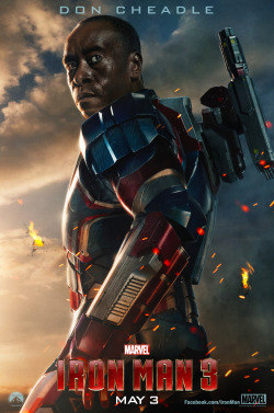 marvelentertainment:  Check out this new poster for Marvel’s Iron Man 3 featuring the Iron Patriot! 