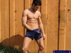 underwearsex:  shinynylonshorts:  Hello ;-))    wanking in nylon shorts