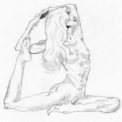jake-anthony:  Yoga Life Drawing of naked-yogi in Graphite.  Love.