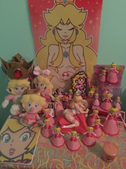 speedyssketchbook:  lady&ndash;peaches:  so…I might have started a Princess Peach shrine…🍑🙏🏻  That’s quite a lot of Peach there, madam. :p   peachy~ ;9