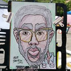 Doing caricatures at the Central Flea in Central Square today!  95 Prospect St. #caricature #cambridge #centralflea #caricatures #caricaturist #portrait (at Cambridge, Massachusetts)