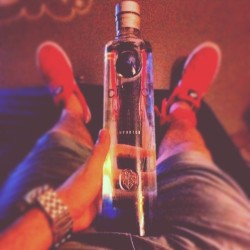 kevinskatealot99:  My Dicks pretty big though. Haha #Ciroc #imported #vodka #snapfrost #french #alcohol #laceup 