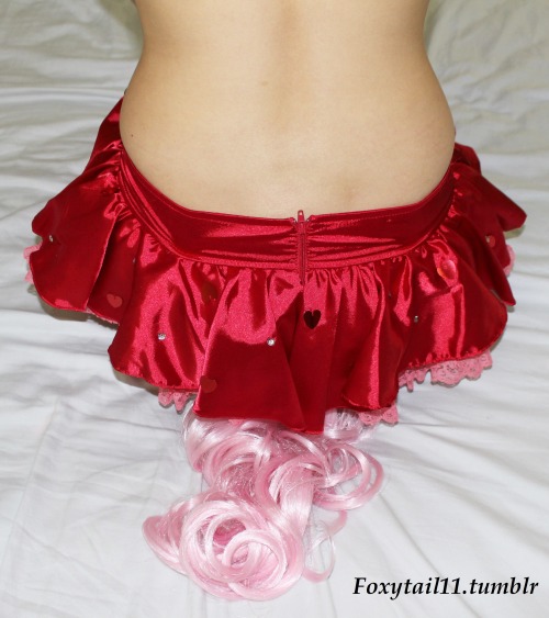 More of my Christmas set and pink ponytail My pink pony tail setsMy sexy holiday sets www.foxytail11.tumblr.com