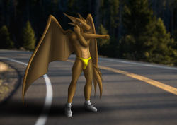 “Alright bro, are you ready to fulfill your part of the bet?”“Yeah yeah, the annual 30 mile marathon event, in absolutely nothing but my underwear. I’m all stretched and ready&hellip;”“Sweet, better go join them, Yellow Butt~!”