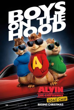 g4zdtechtv:  Around the Net - Alvin and the Chipmunks: The Road Chip’s New Poster Boys on the Hood.   Kill me now