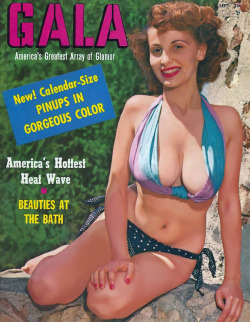 burleskateer:  Donna Mae “Busty” Brown appears on the cover of the September ‘57 issue of ‘GALA’ magazine.. 