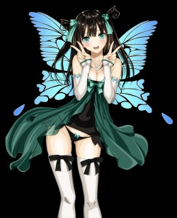 tony taka peace keeper daisy cleavage pantsu thighhighs transparent png vector trace wings | #222472 | yande.re