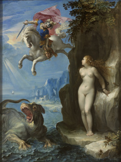 Cavalier d’Arpino (Giuseppe Cesari, 1568-1640), Perseus and Andromeda, 1592; oil on slate, 70x55 cm;   Kunsthistorisches Museum, Vienna