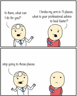 tastefullyoffensive:  Professional medical advice. (comic by