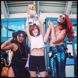 AnimeExpo crew: Luna, Ed, &amp; Ariel! (at Anime Expo®)