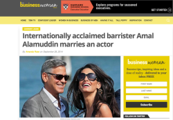 A brilliant alternate take on the headlines &hellip; article here: http://www.thebusinesswomanmedia.com/amal-alamuddin-marries-actor/