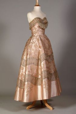 fripperiesandfobs:  Patou evening dress ca. 1950-53 From the