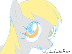 30minchallenge:  FLYIN’ BY THE SEAT OF YOUR… EARS!  In my human pony canon, Derpy is the only one who can