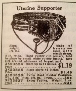 oldworldinventions:  1800(s): “Uterine Supporter” Prevents uterine or vaginal prolapse due to corsetry.  This is very interesting. So in the 1800’s birth rates and infant mortality was still very high, families were large, there was basically no