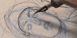jotaro:  Hirohiko Araki inking sketches