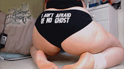 fishnethousepet:  In the theme of Halloween, and to celebrate the 30th anniversary, I’ve donned my Ghostbuster panties and made this super sexy booty popping video! Booty Busters now available on clips4sale.com/66373 