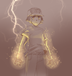 drew-winchester:I loooove drawing the elemental powers of Daybreak *A* Sacha using lightning is one of my favorites &lt;33