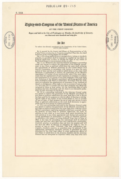 Todaysdocument:the Voting Rights Act Of 1965   An Act To Enforce The Fifteenth Amendment
