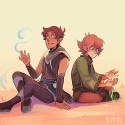 some more stuff about this au! c:Lance &amp; co are elemental nymps (or magic elves skdjf I didn’t know how to call them, they have nature-based powers that’S THE THING)none of them can control their powers very well at first, Pidge isn’t very fond