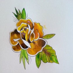 Color in the flower. #flowers #tattooflash