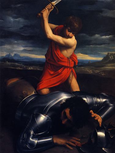 guido-reni:  David and Goliath, 1610, Guido ReniMedium: oil,canvas
