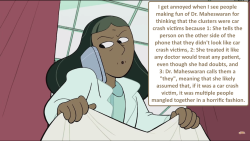 crystalgem-confessions:  I get annoyed when I see people making fun of Dr. Maheswaran for thinking that the clusters were car crash victims because 1: She tells the person on the other side of the phone that they didn’t look like car crash victims,